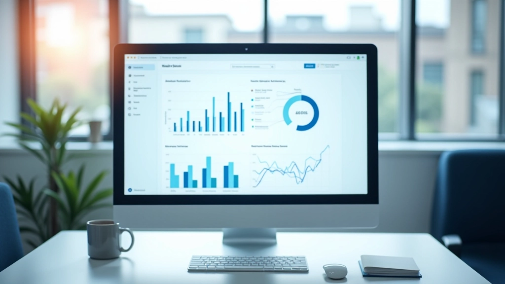 Visualisering af tre vigtige metrics på et display med tabeller og grafer
